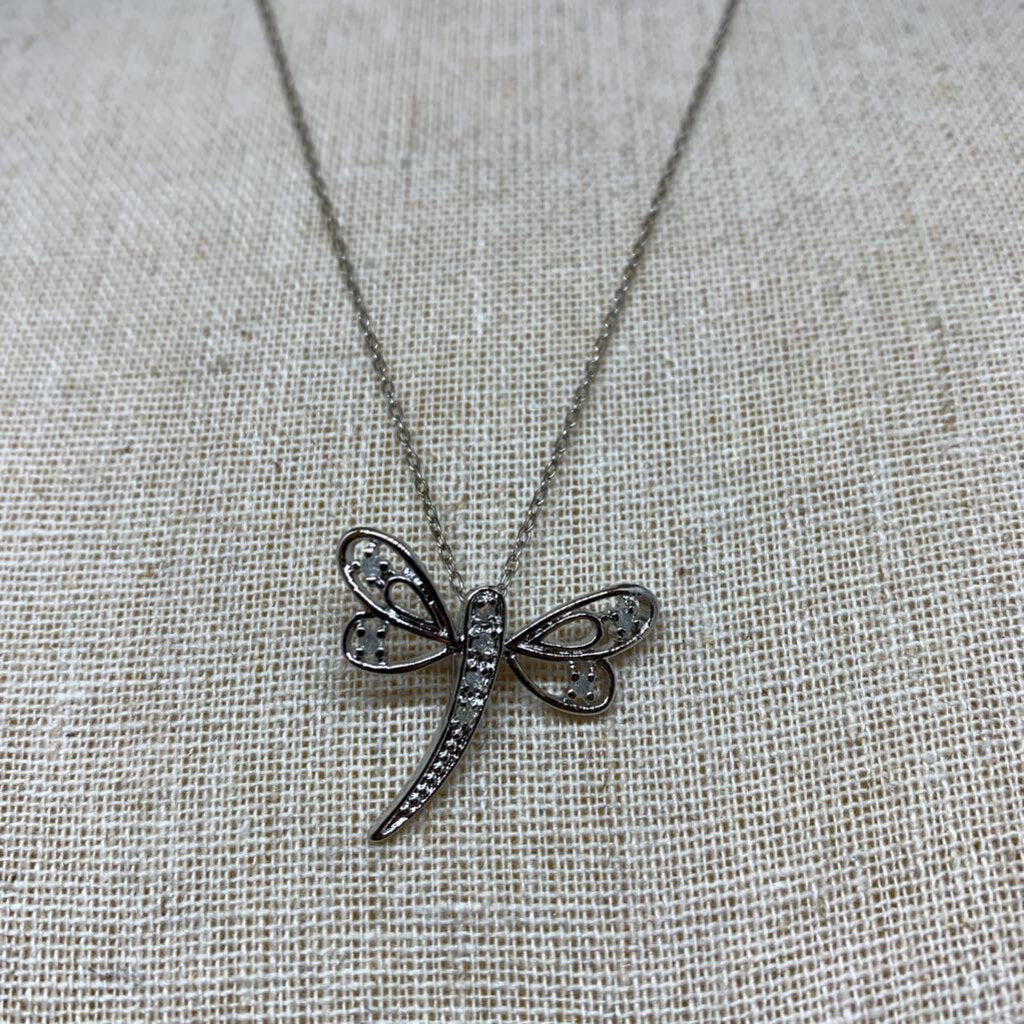 Sterling & Diamonds Dragonfly Necklace
