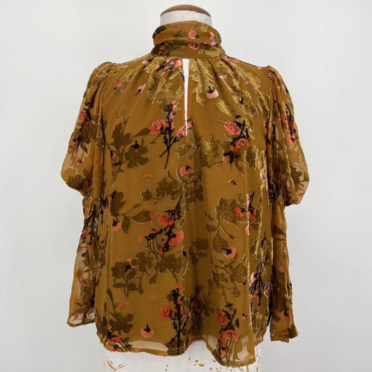 French Connection Floral Velvet Shirt
