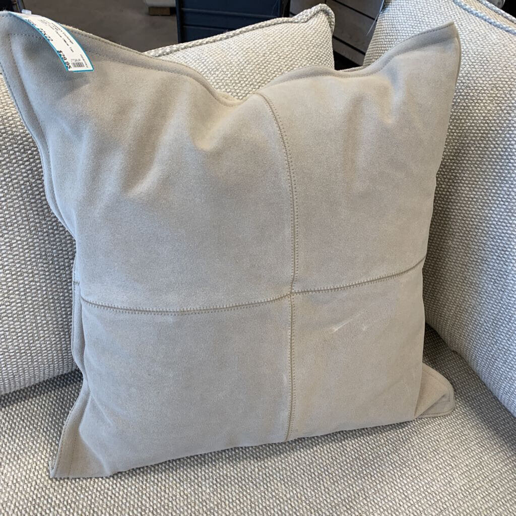 Suede Front Throw Pillow