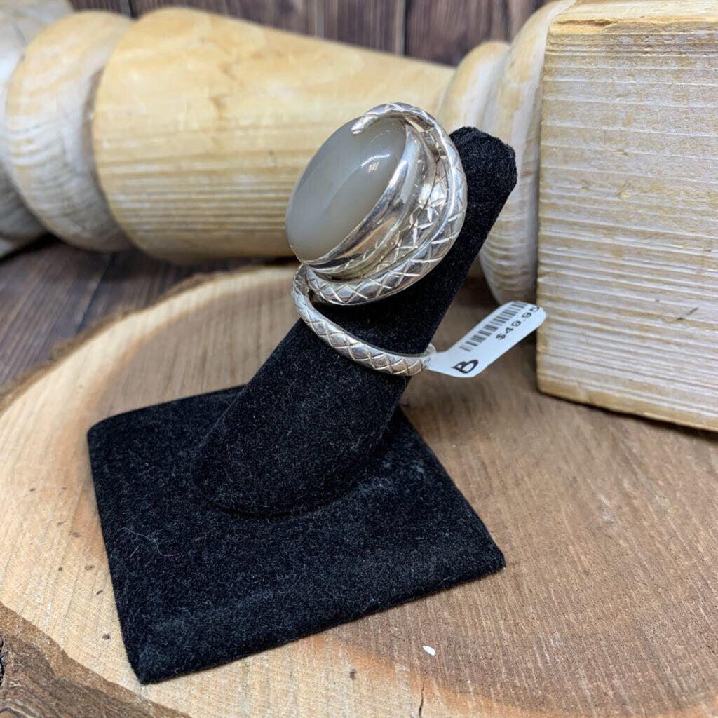 Snake Gem Sterling Ring