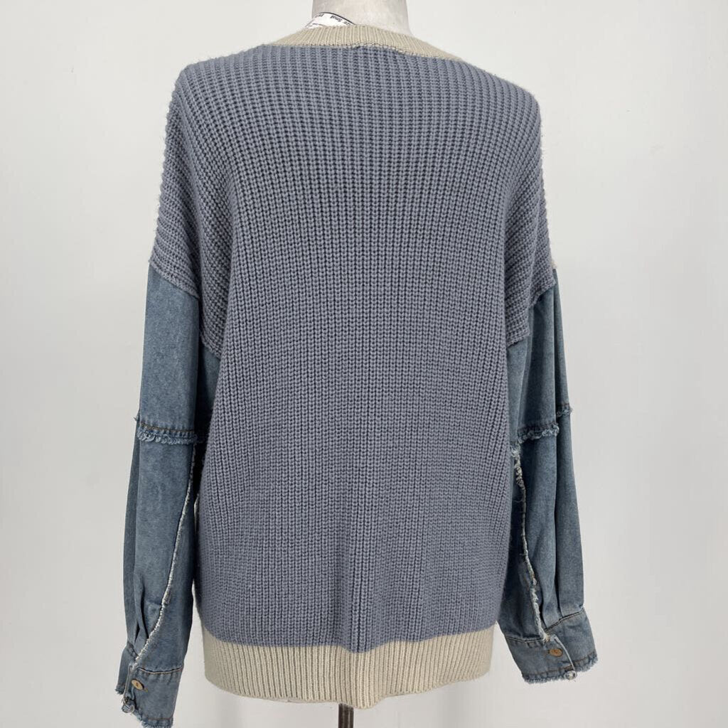 Easel Denim Slv Sweater