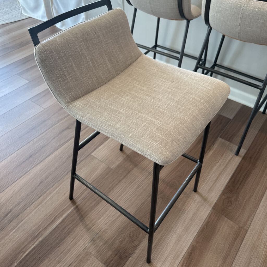 Linen & Metal Counter Stools