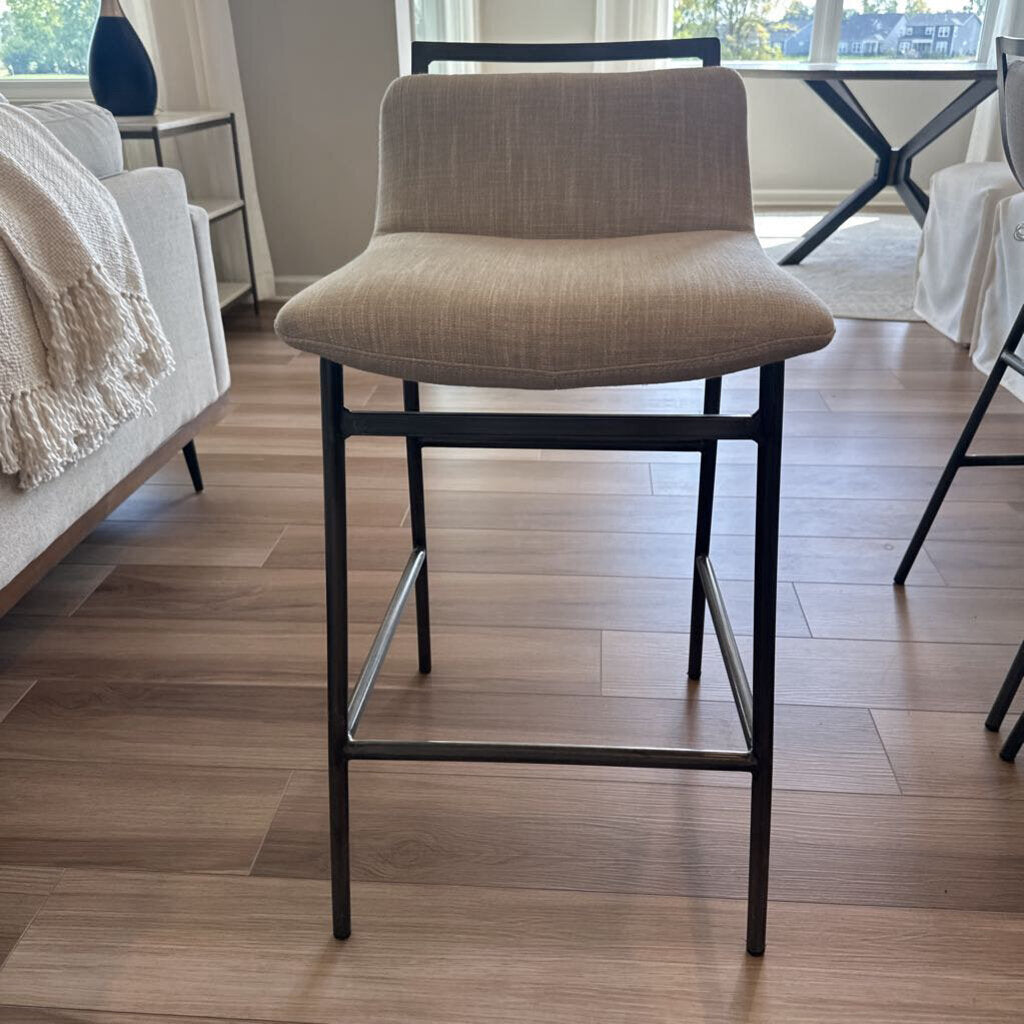 Linen & Metal Counter Stools