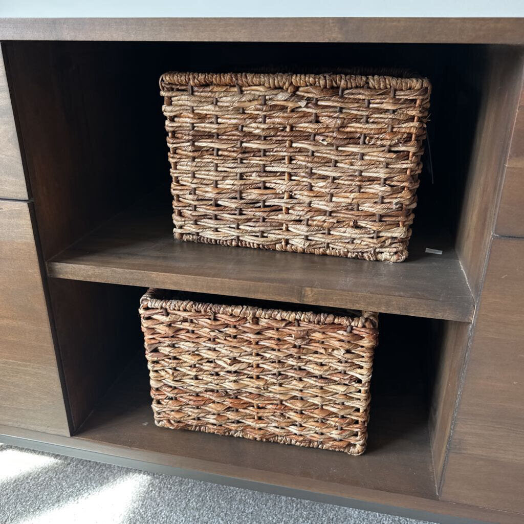 Wood Media Cabinet w 4 Drawers