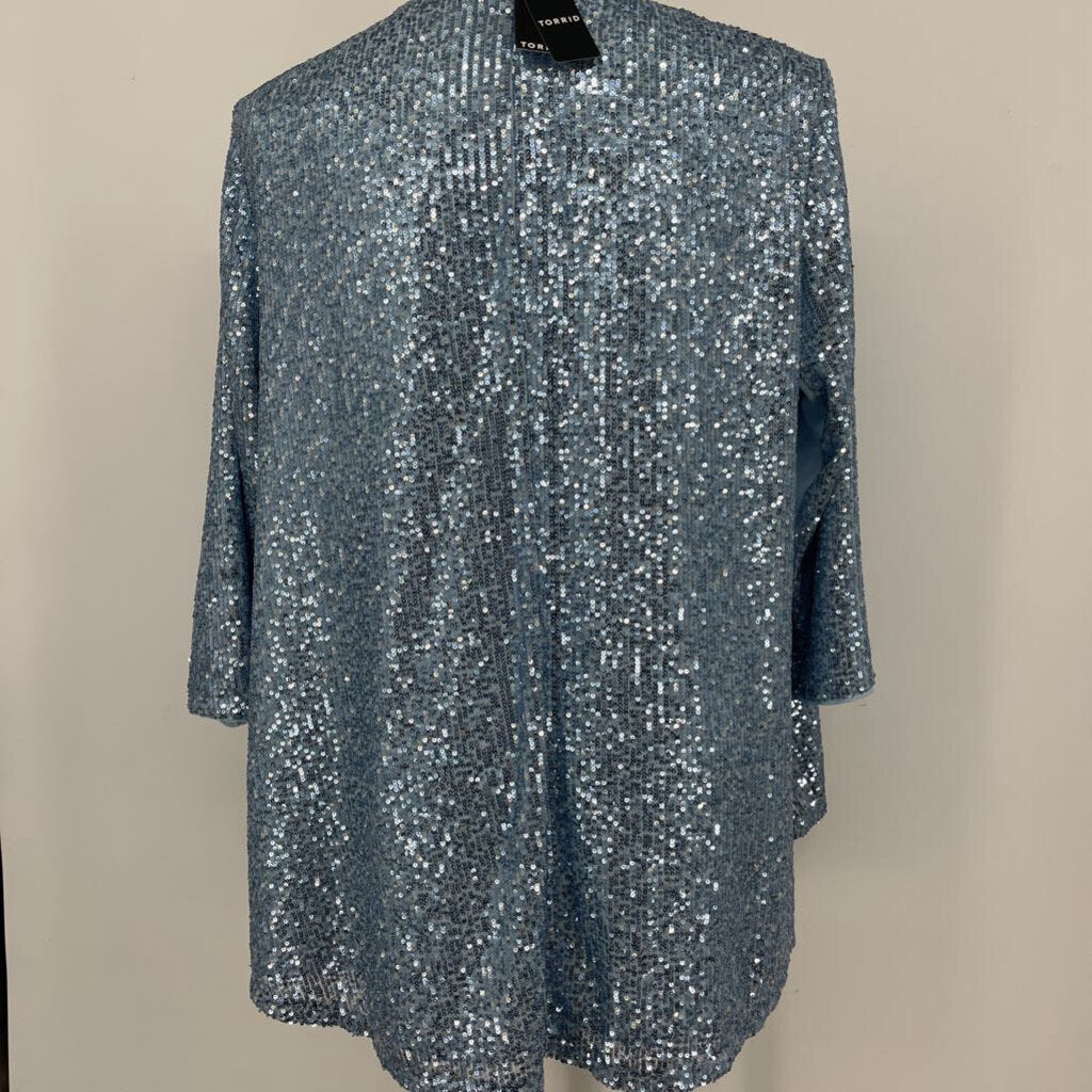 Torrid Open Front Sequin Kimono