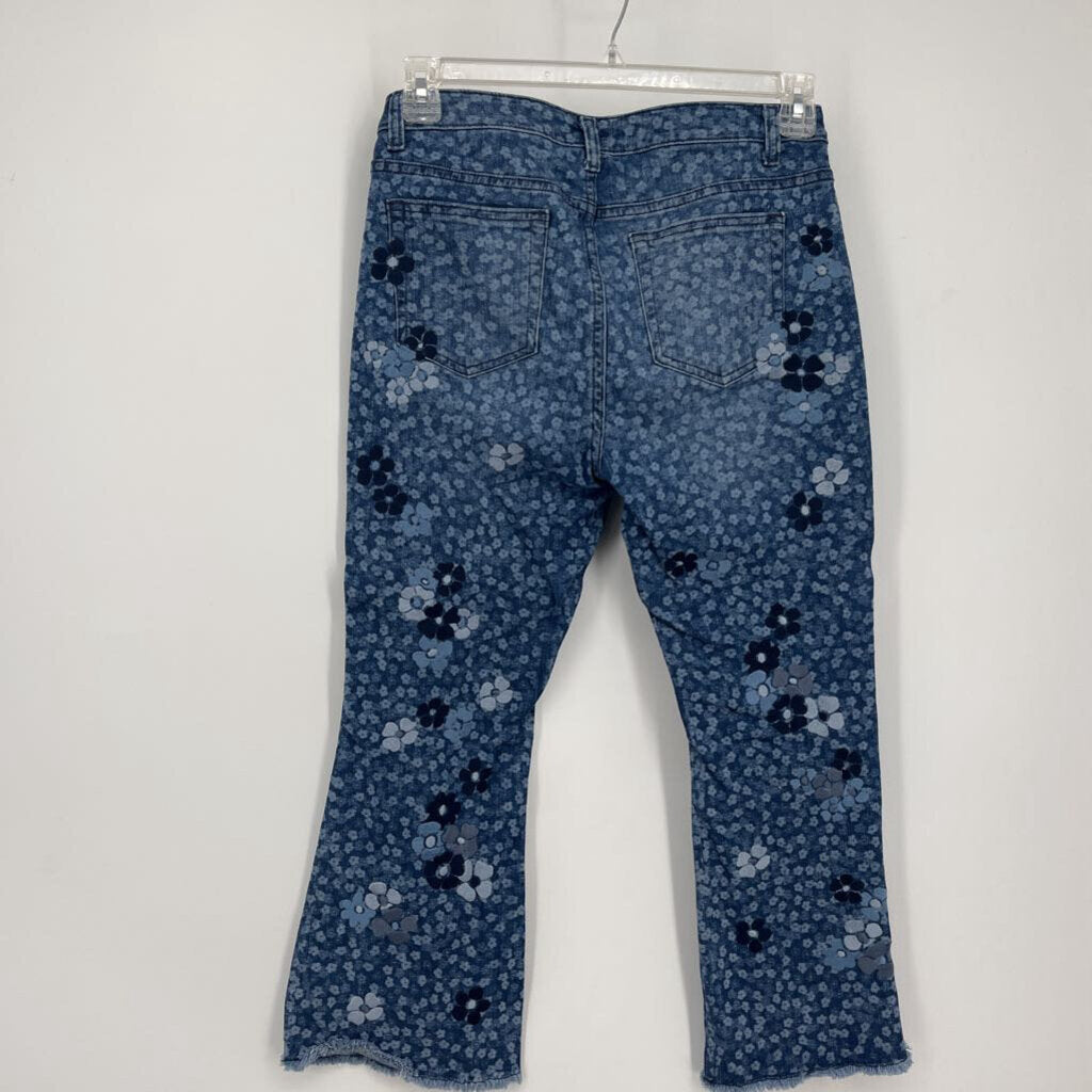 MK Floral Kick Crop Jeans