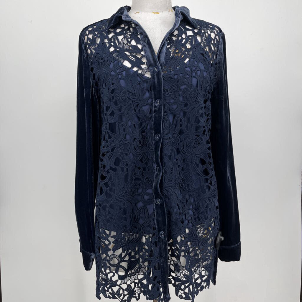 Johnny Was L/s Velvet Shirt