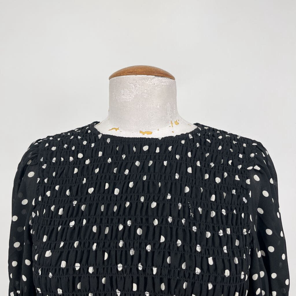 Ganni L/s Polka Dot Dress