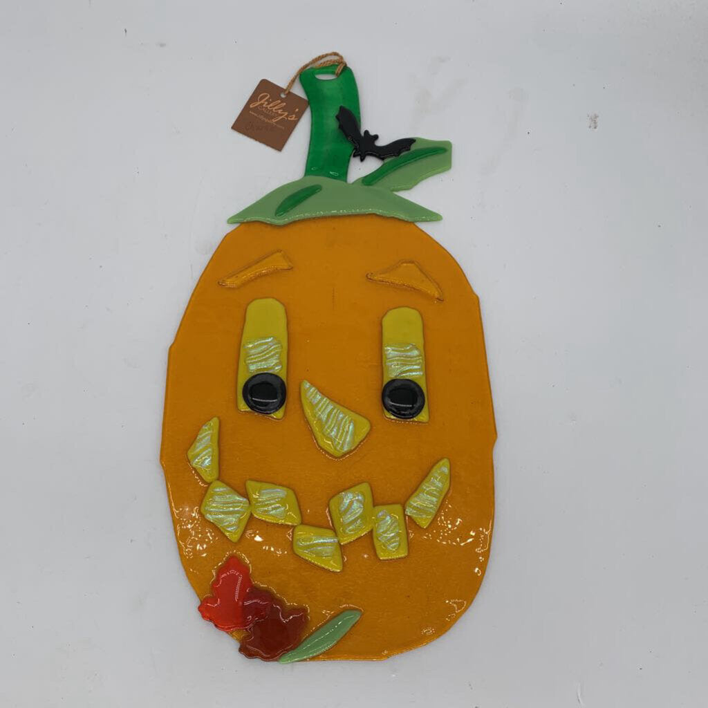 Fused Glass Jack-O-Lantern