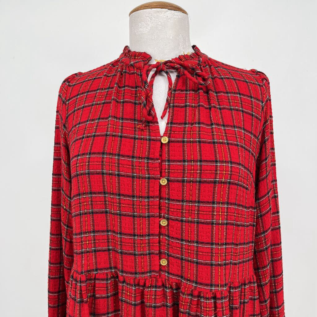 Loft L/s Plaid Dress