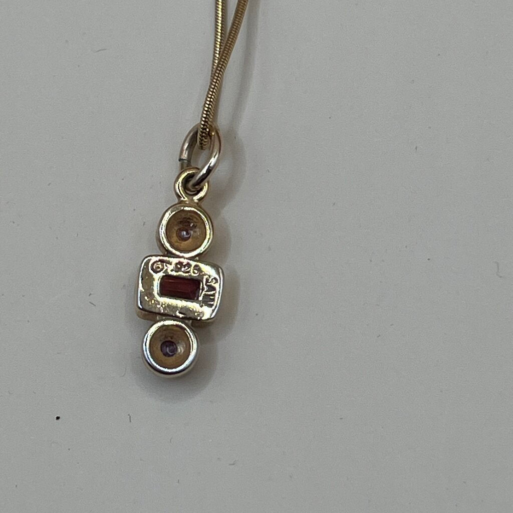 14k/Ster Gem Ncklc