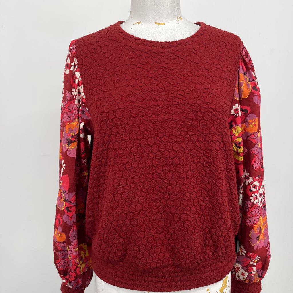 Porridge Floral Slv Sweater