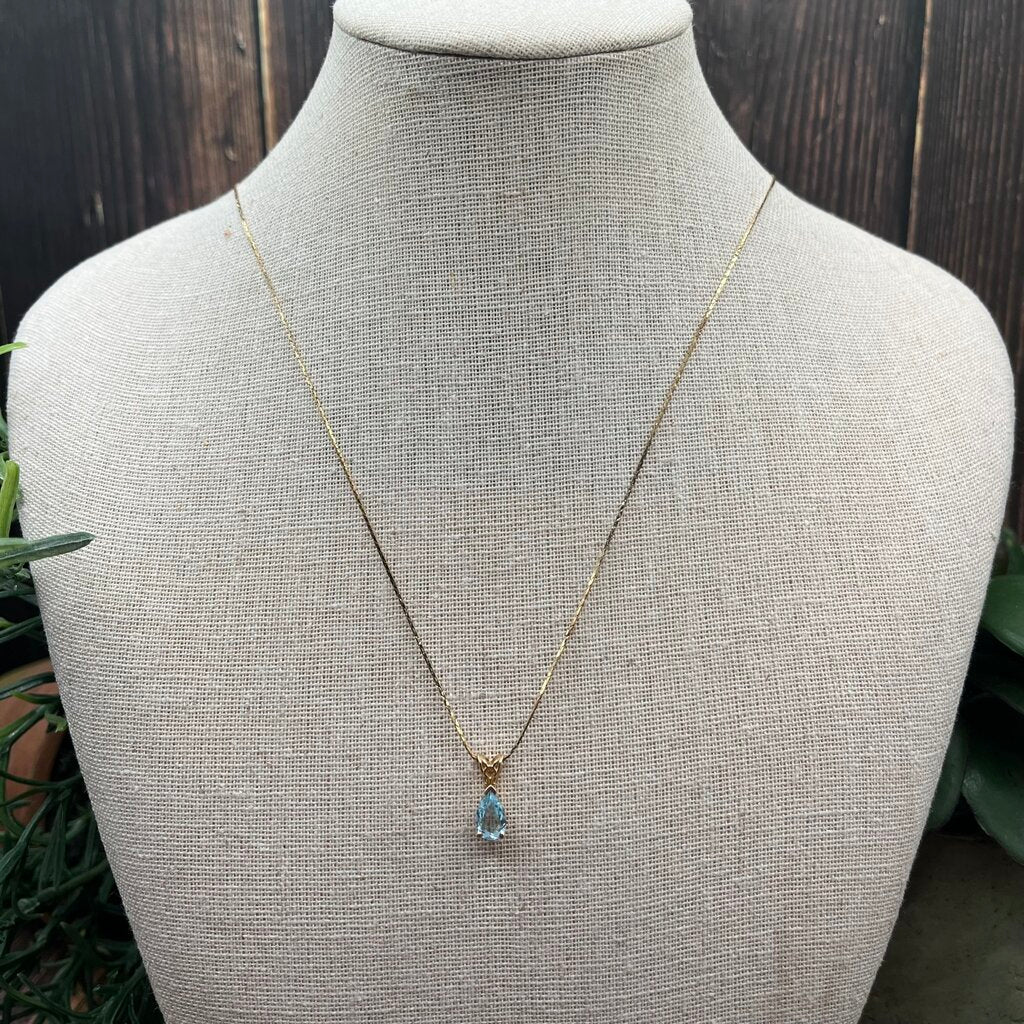 14k YG Gem Necklace