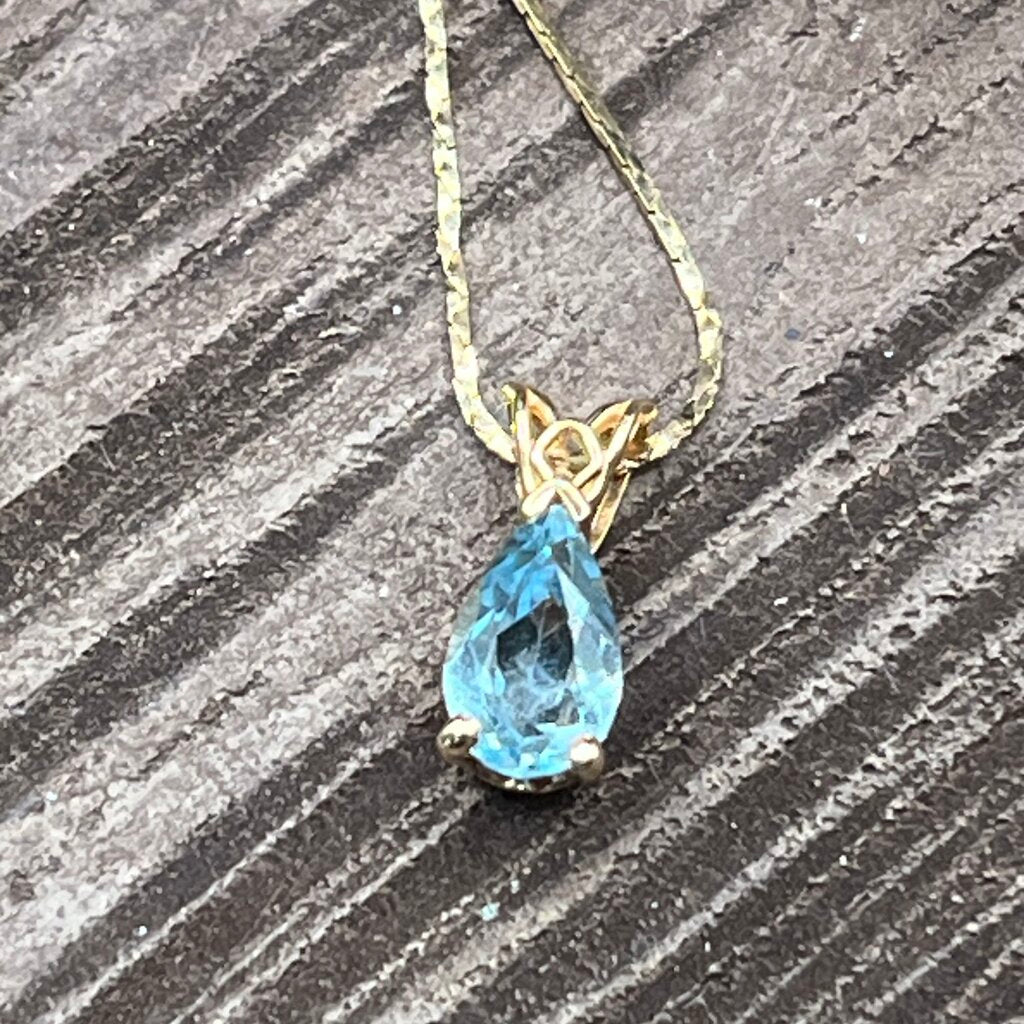 14k YG Gem Necklace
