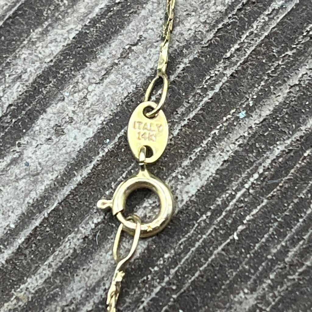 14k YG Gem Necklace