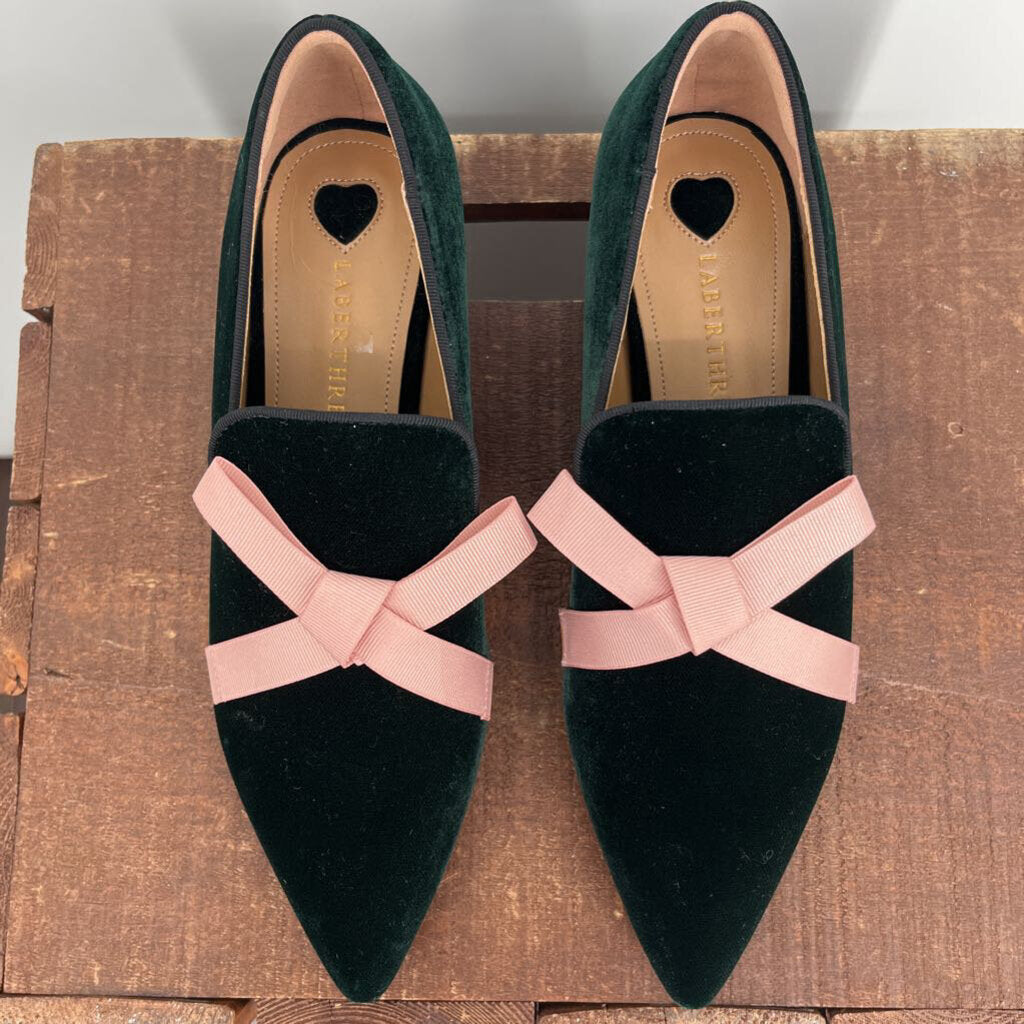 Laber Three Velvet Flats