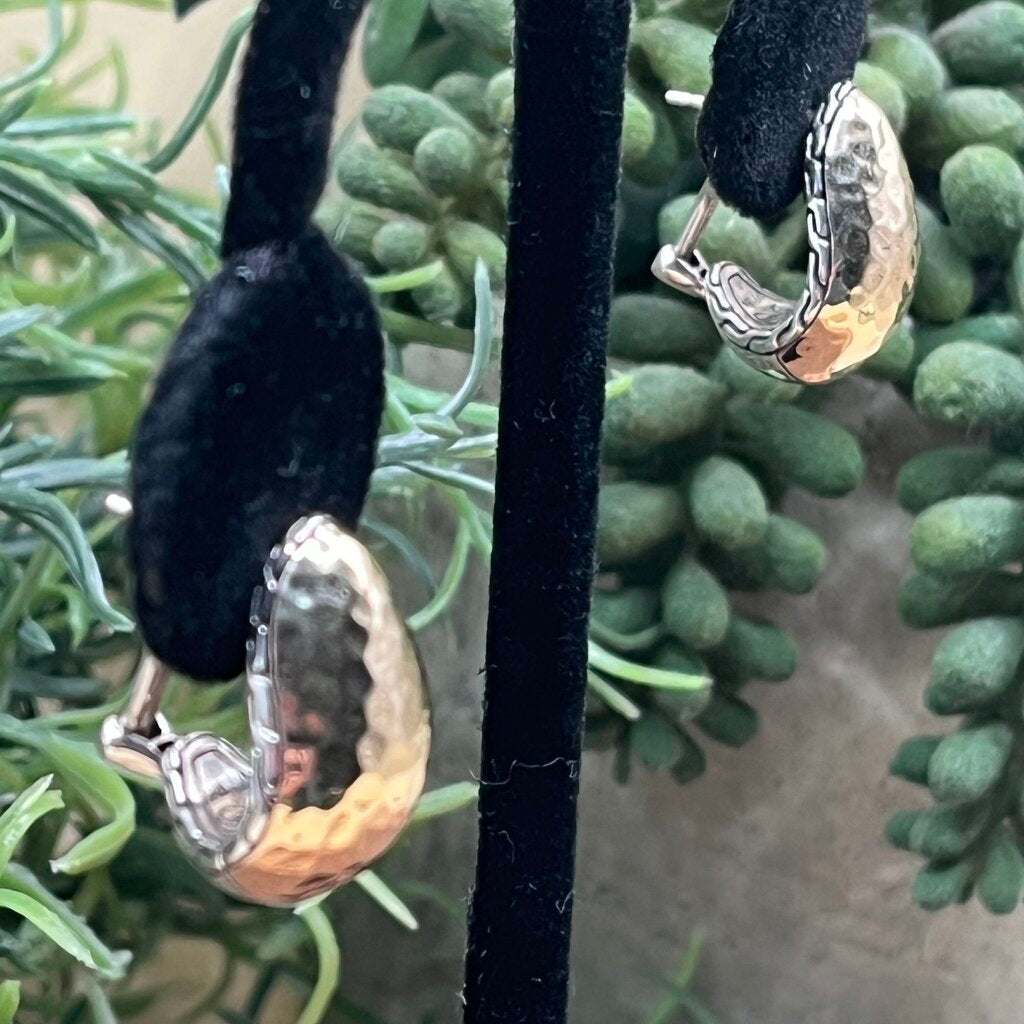 John Hardy Ster/18k Buddha Belly Earrings