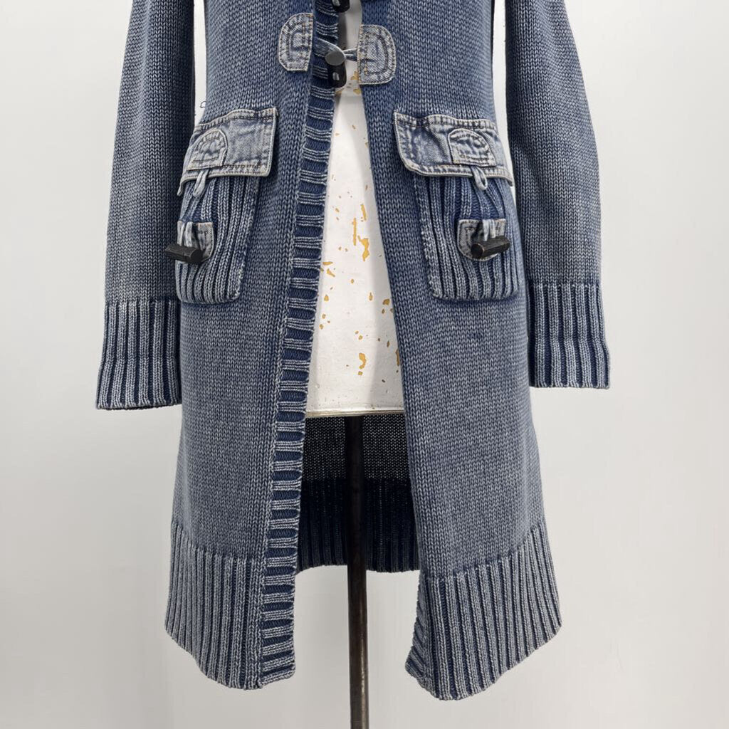 PBJ Blues Toggle Button Cardigan