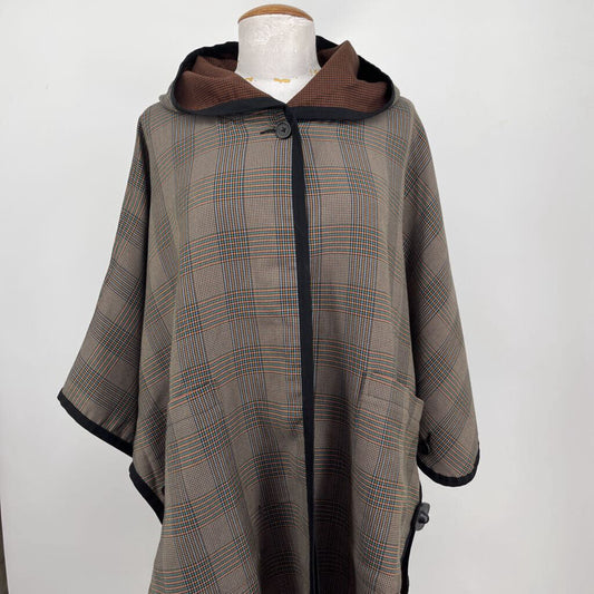 Cabi Hooded Houndstooth Poncho