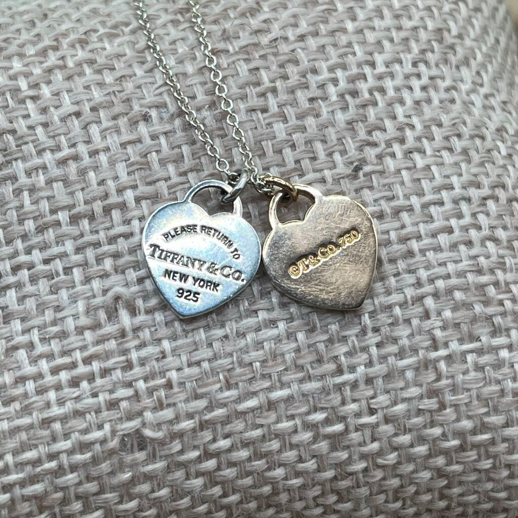 Tiffany & Co Double Heart Tag Pendant