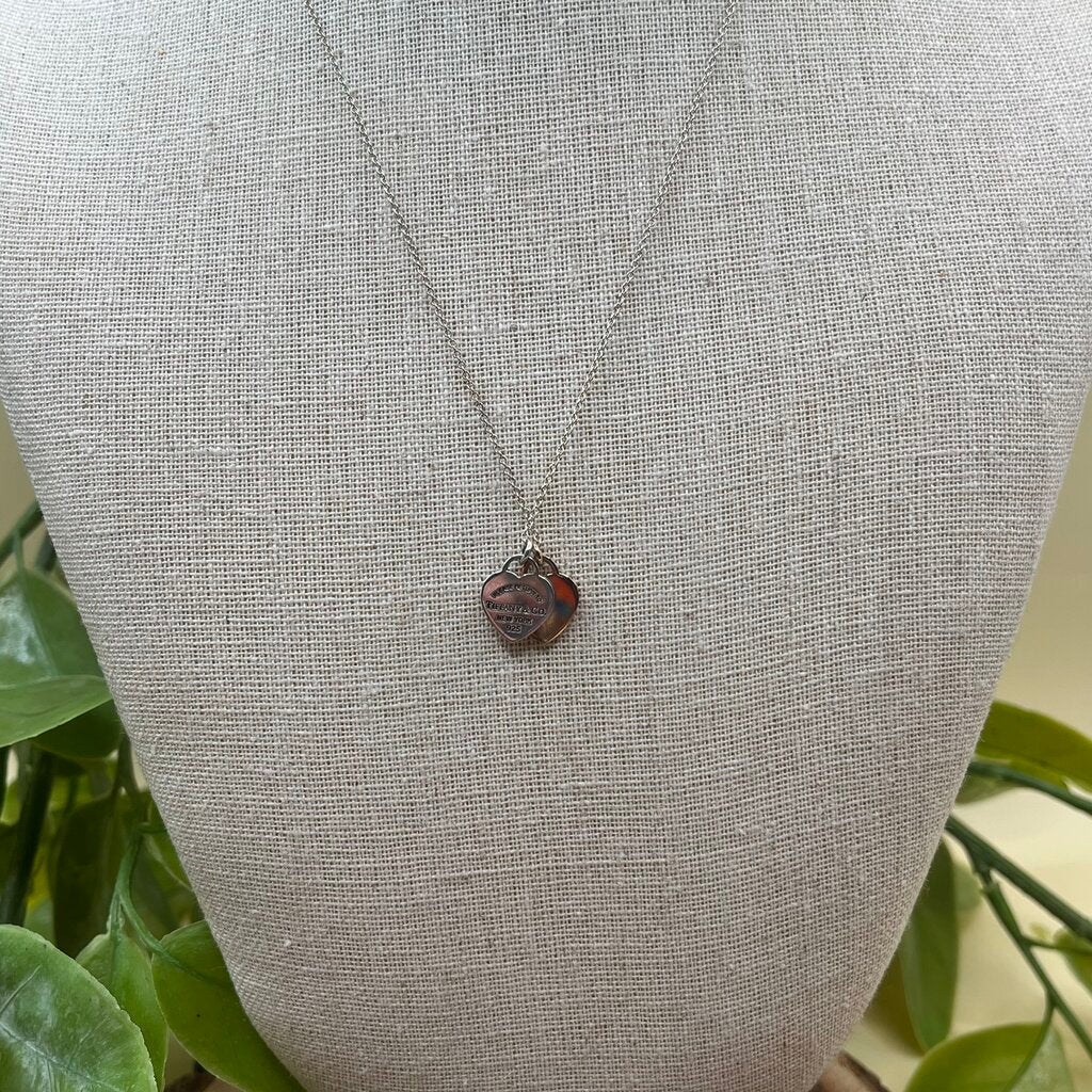 Tiffany & Co Double Heart Tag Pendant