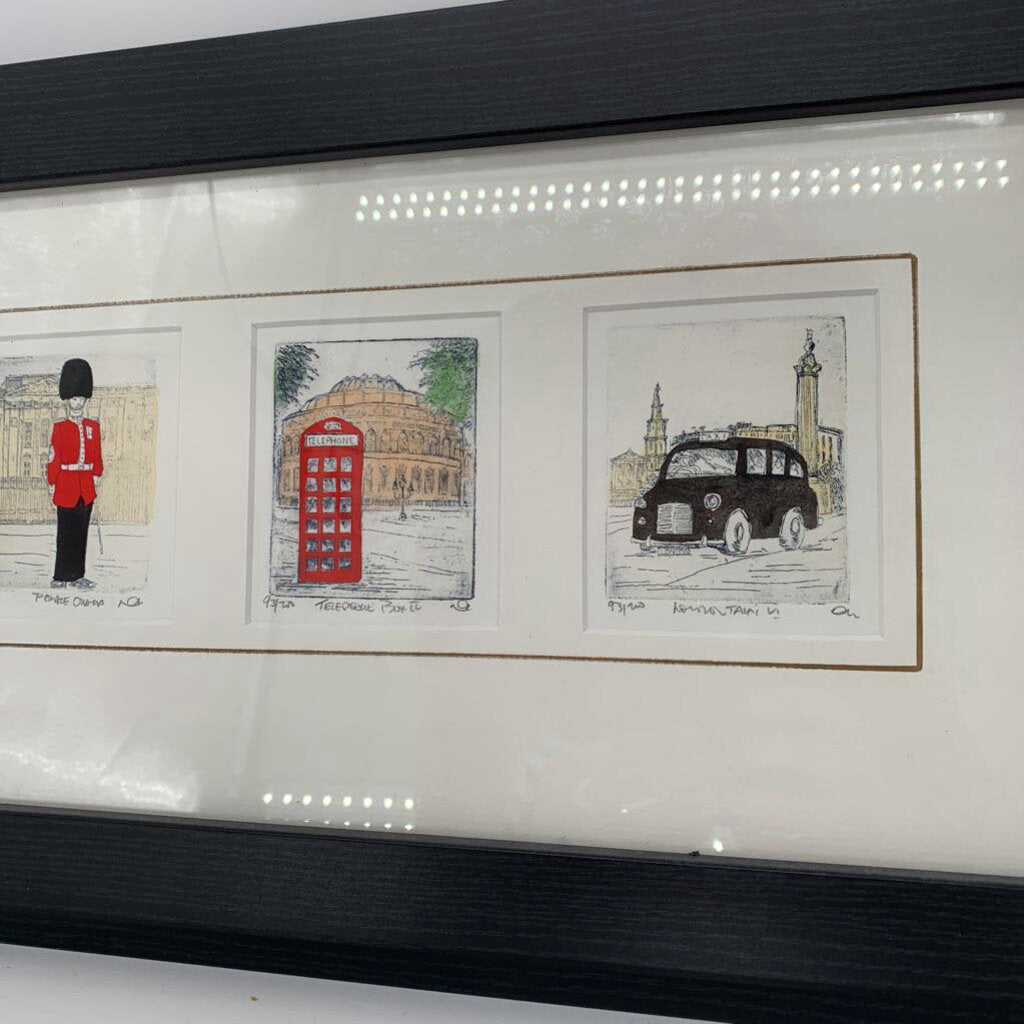 Framed London Etchings