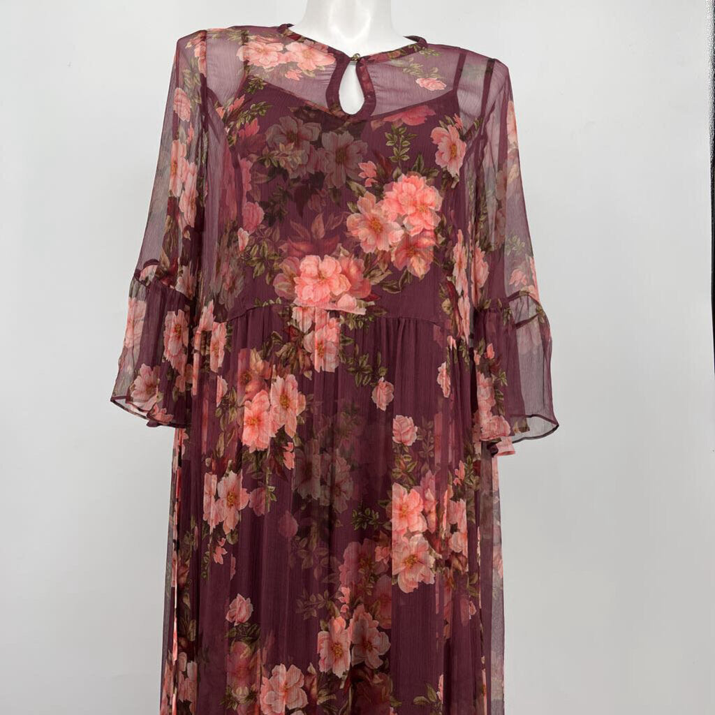 Johnny Was L/s Floral Maxi Dress