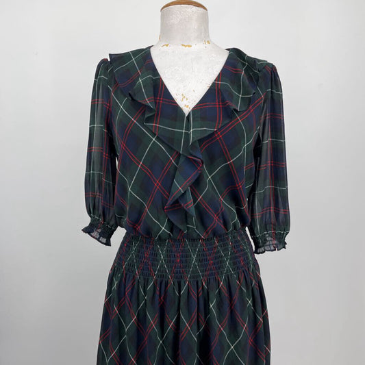 Lauren Plaid Midi Dress
