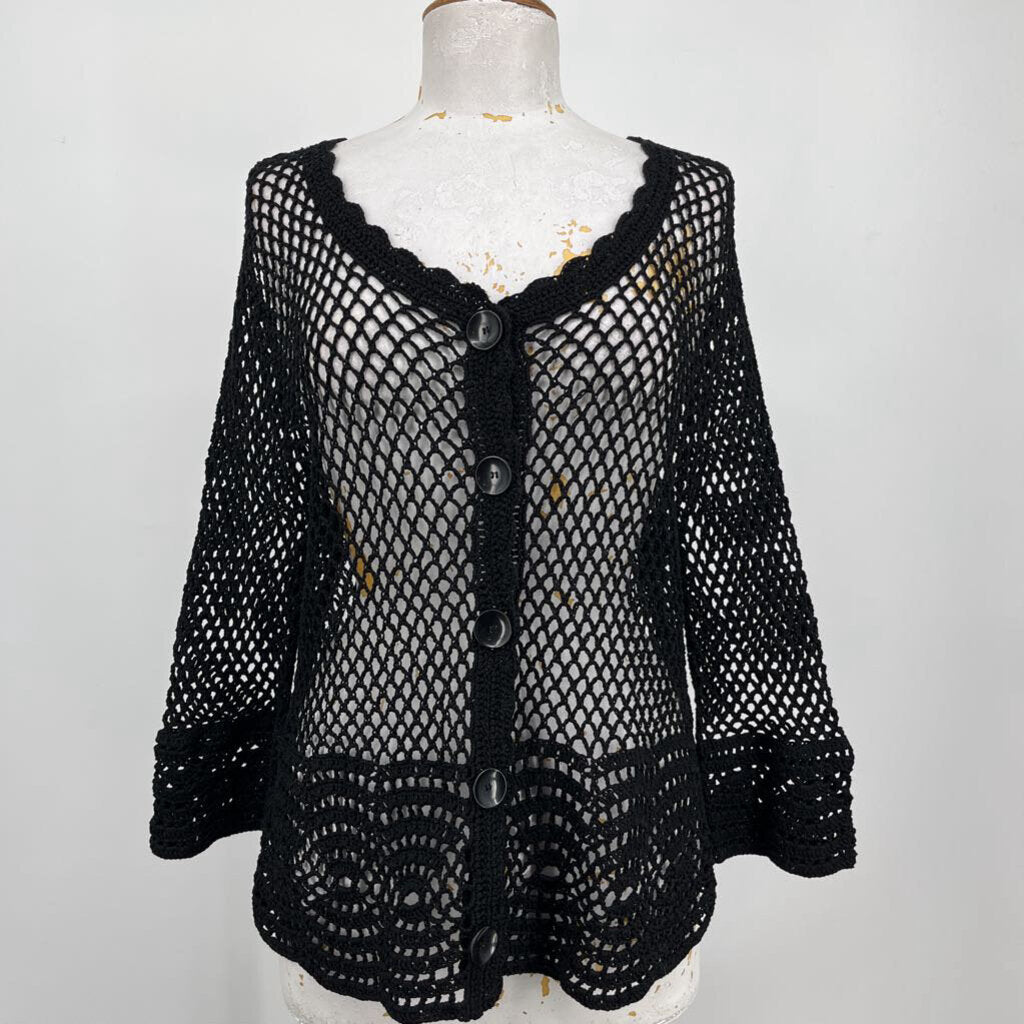 L/s Open Weave Cardigan