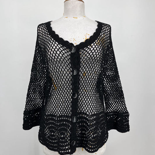 L/s Open Weave Cardigan