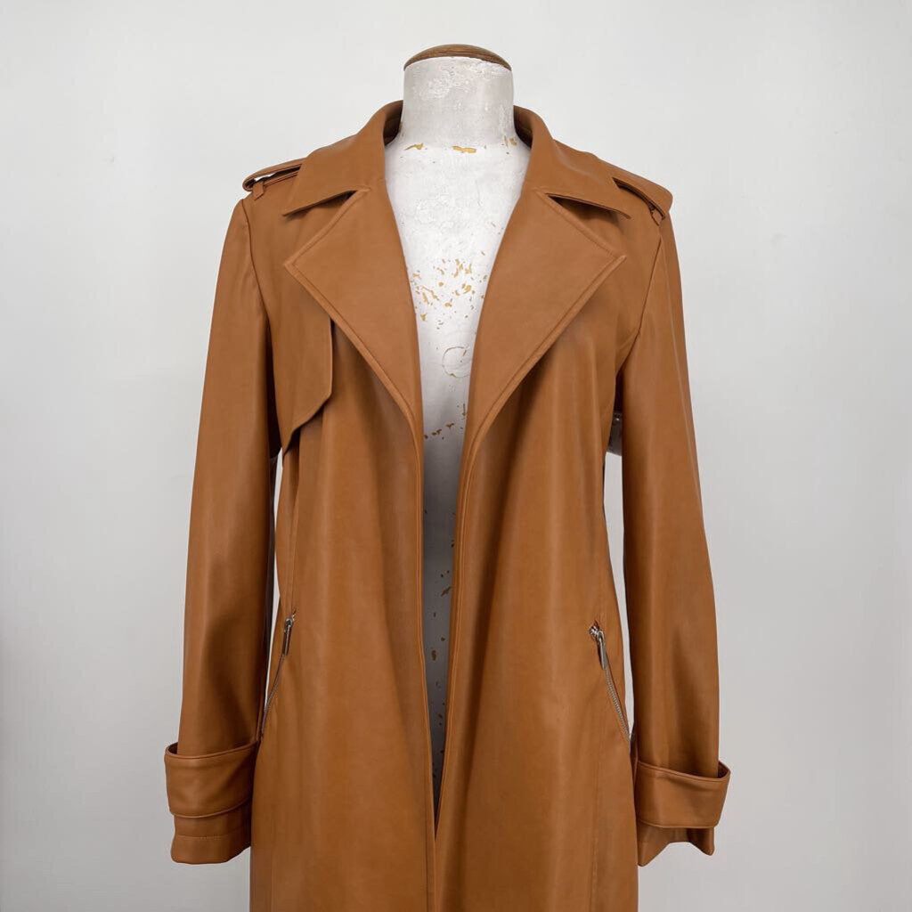 Bagatelle Faux Leather Trench