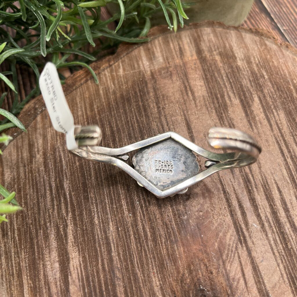 Taxco Sterling and Blue Stone Cuff