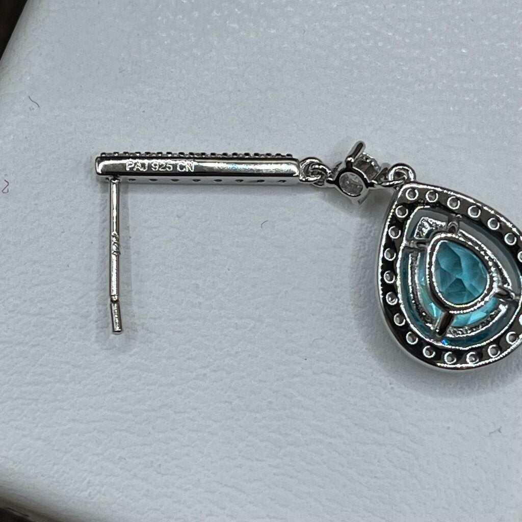 Blue Topaz & Sterling Earrings