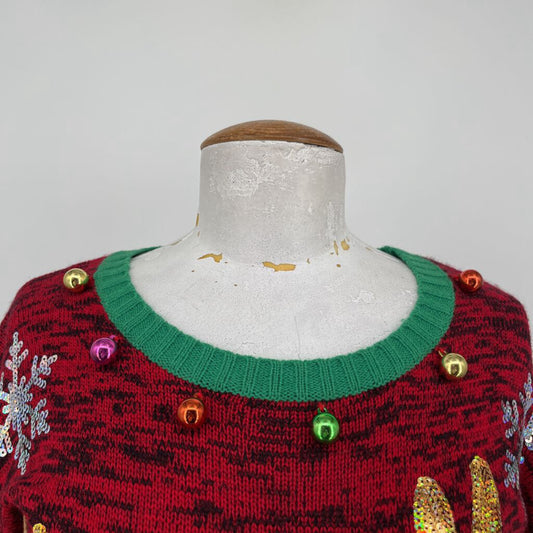 Embellished Reindeer Sweater