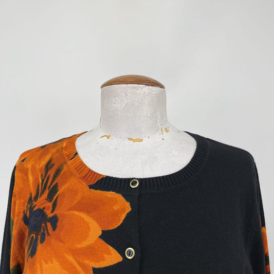 Isaac Mizrahi L/s Floral Cardigan