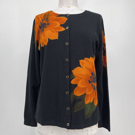 Isaac Mizrahi L/s Floral Cardigan