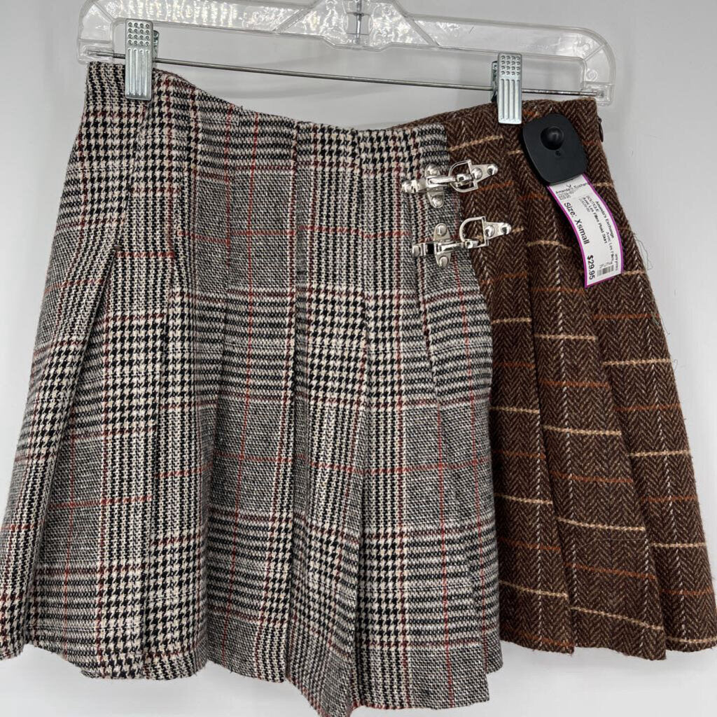 Avec Les Filles Plaid Skirt