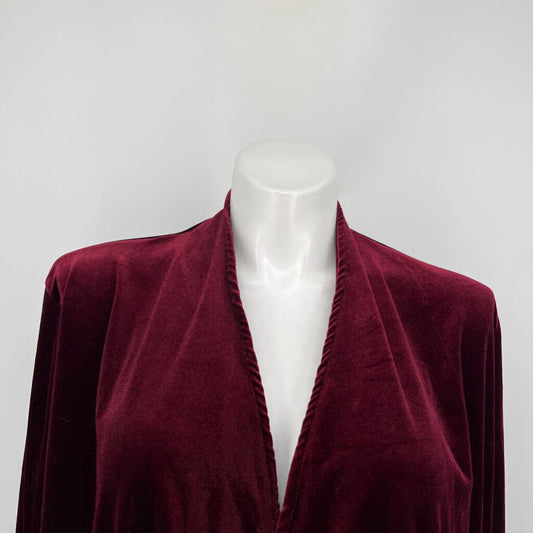 Open Velour Cardigan