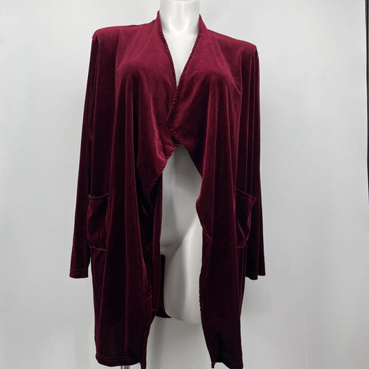 Open Velour Cardigan