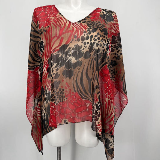 Chicos Animal Print Poncho