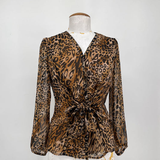 Coldwater Creek L/s Animal Print Shirt