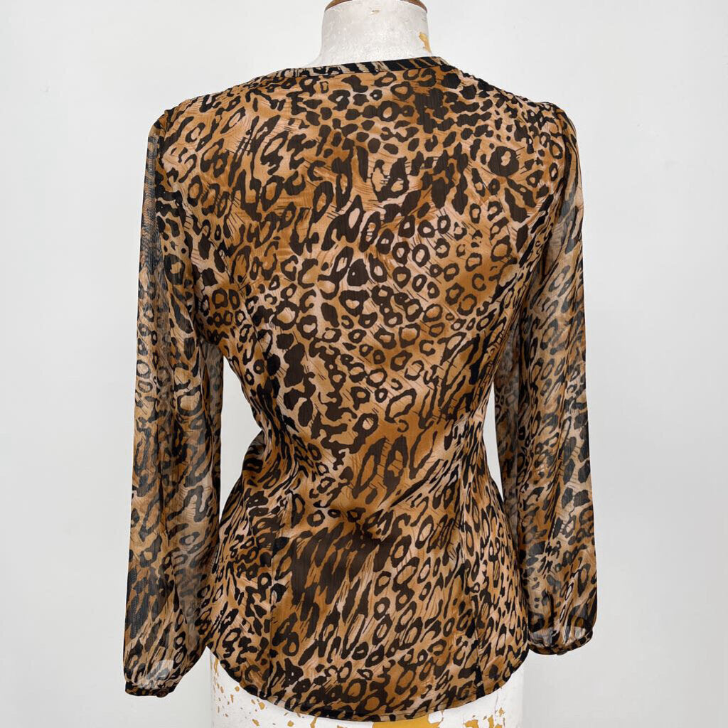 Coldwater Creek L/s Animal Print Shirt