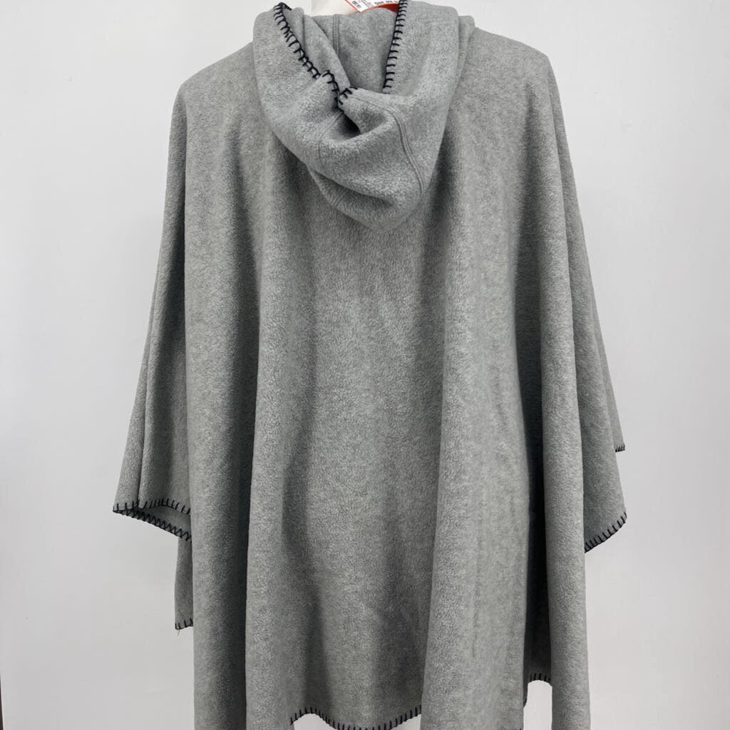 Green 3 Fleece Poncho