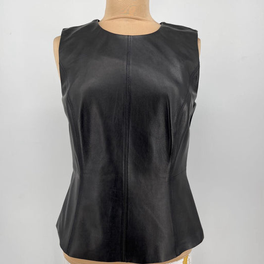 Antonio Melani Sleeveless Leather Shirt