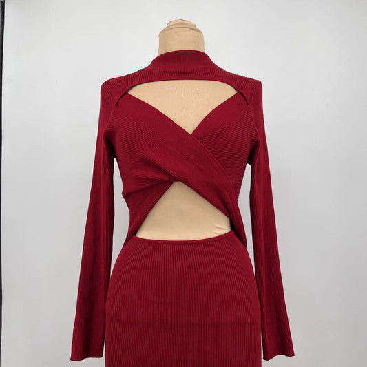 Say What L/s Knit Dress