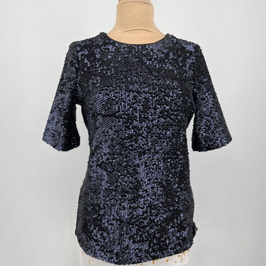 Ann Taylor S/s Sequin SHirt