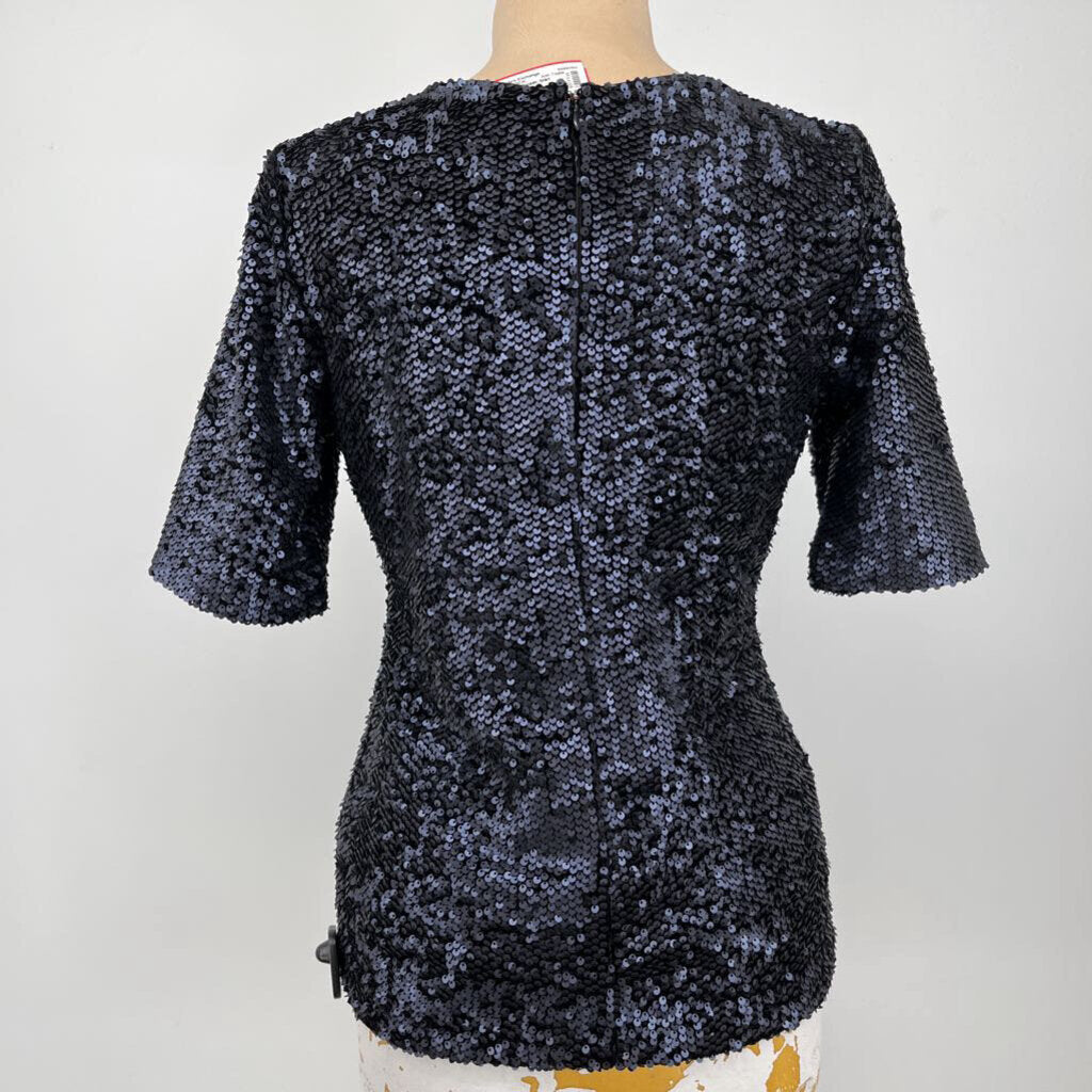 Ann Taylor S/s Sequin SHirt