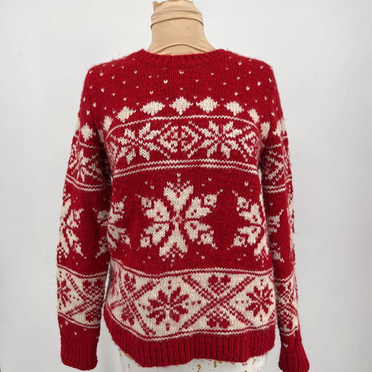 Lands End l/s Snowflake Sweater
