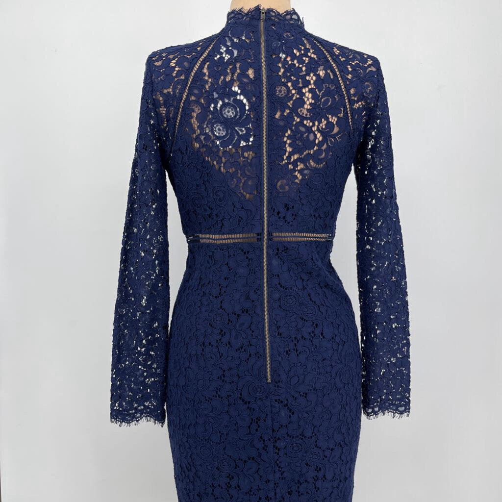 Bardot Crochet L/s Dress