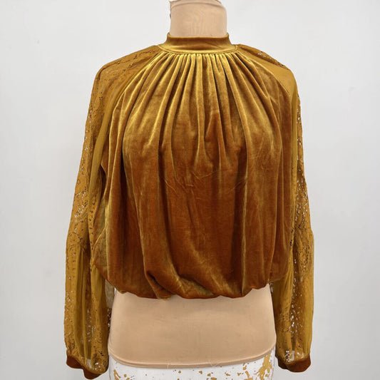 Free People L/s Velvet Shirt